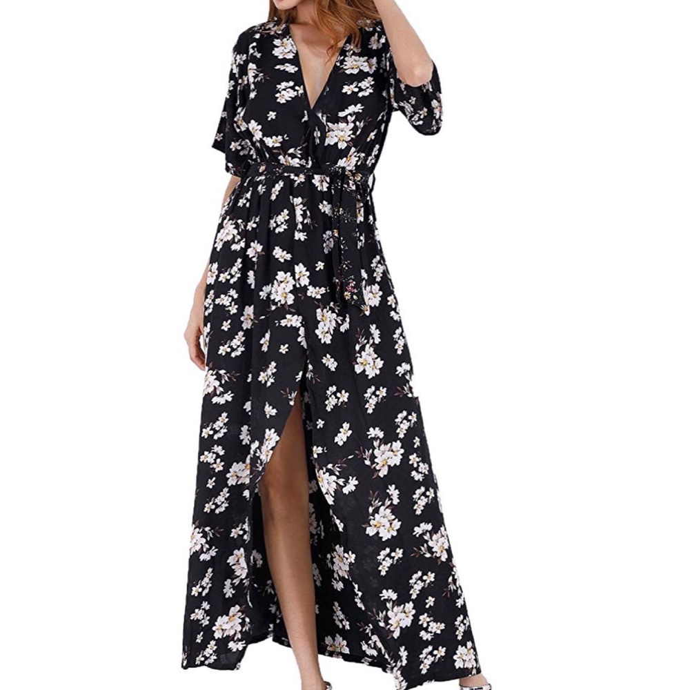 Floral wrap dress